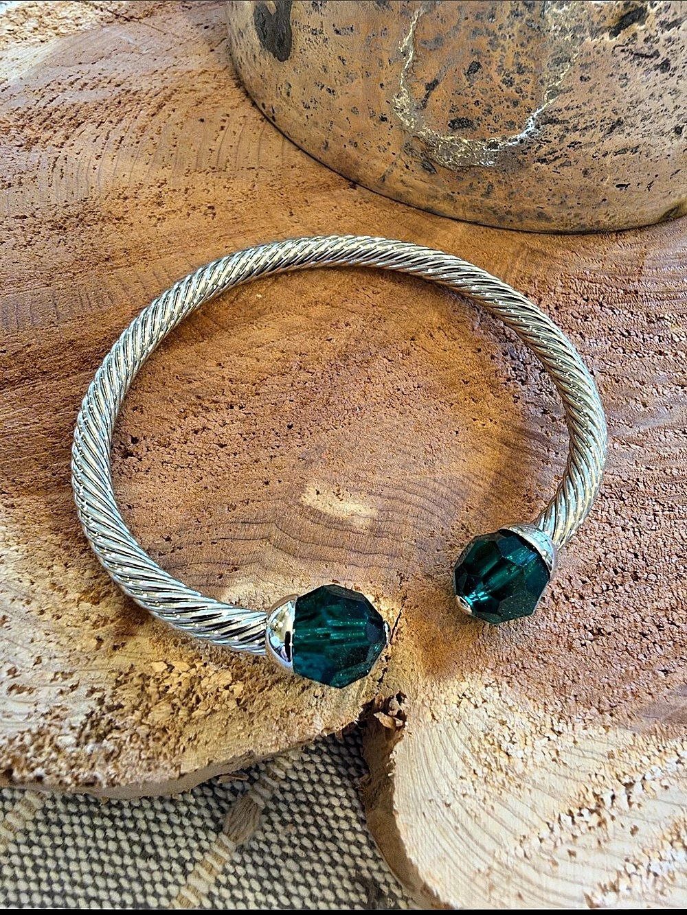 With a Twist bracelet, green